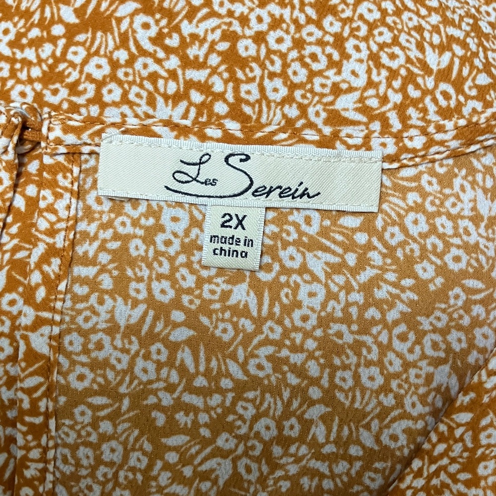 Chic Ruffle Sleeve Blouse - Brown - Picture 5 of 7